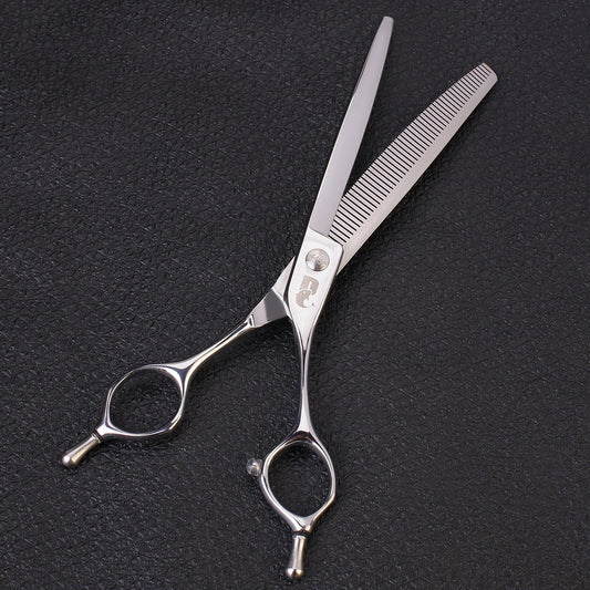7'' Japan 440C Steel Curved Thinners Dog Grooming Scissor FC909